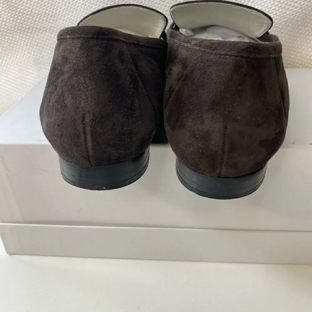 Bruno Magli brown suede loafers made in Italy size 37 or 7 - Picture 4 of 12